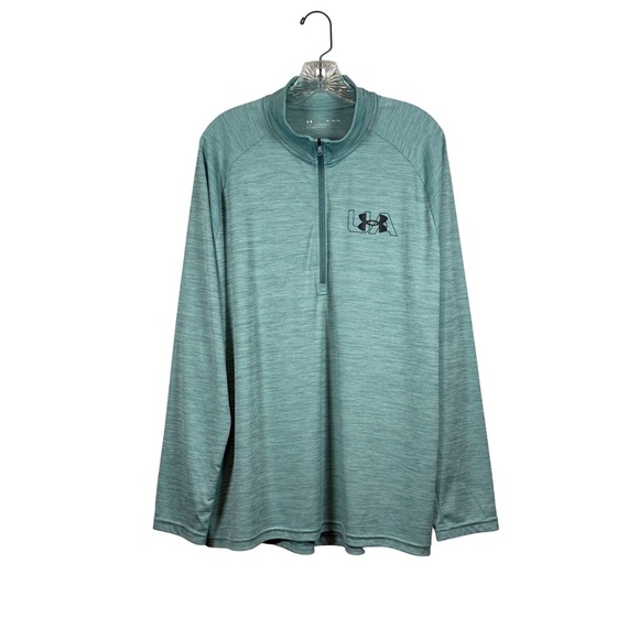 UNDER ARMOUR UA Men's Heat Gear, Loose Fit 1/2 Zip Pullover, Lichen Green, XL - Picture 9 of 9